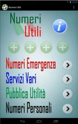 Numeri Utili android App screenshot 1