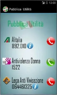 Numeri Utili android App screenshot 2